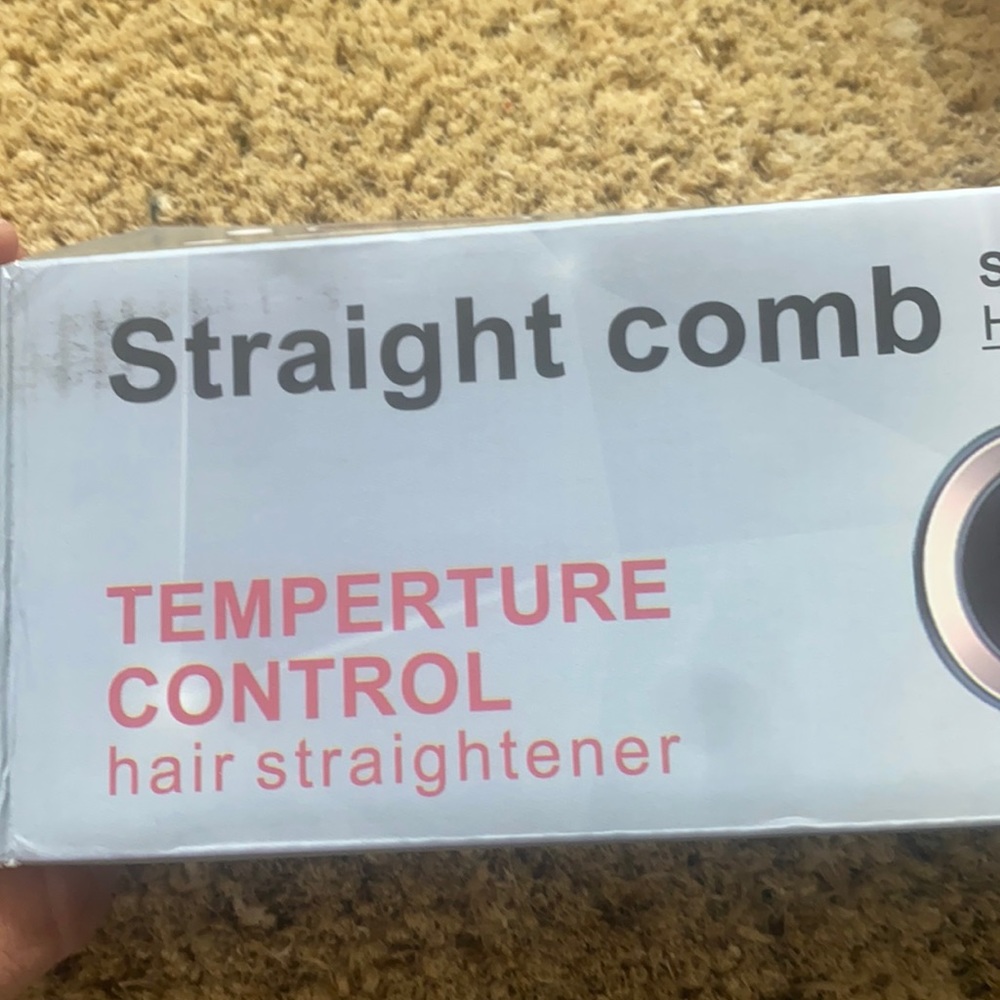 Hair straightener comb